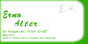erno alter business card